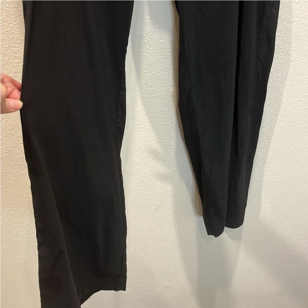Eileen Fisher Linen Black Straight Leg Pants - Picture 5 of 11